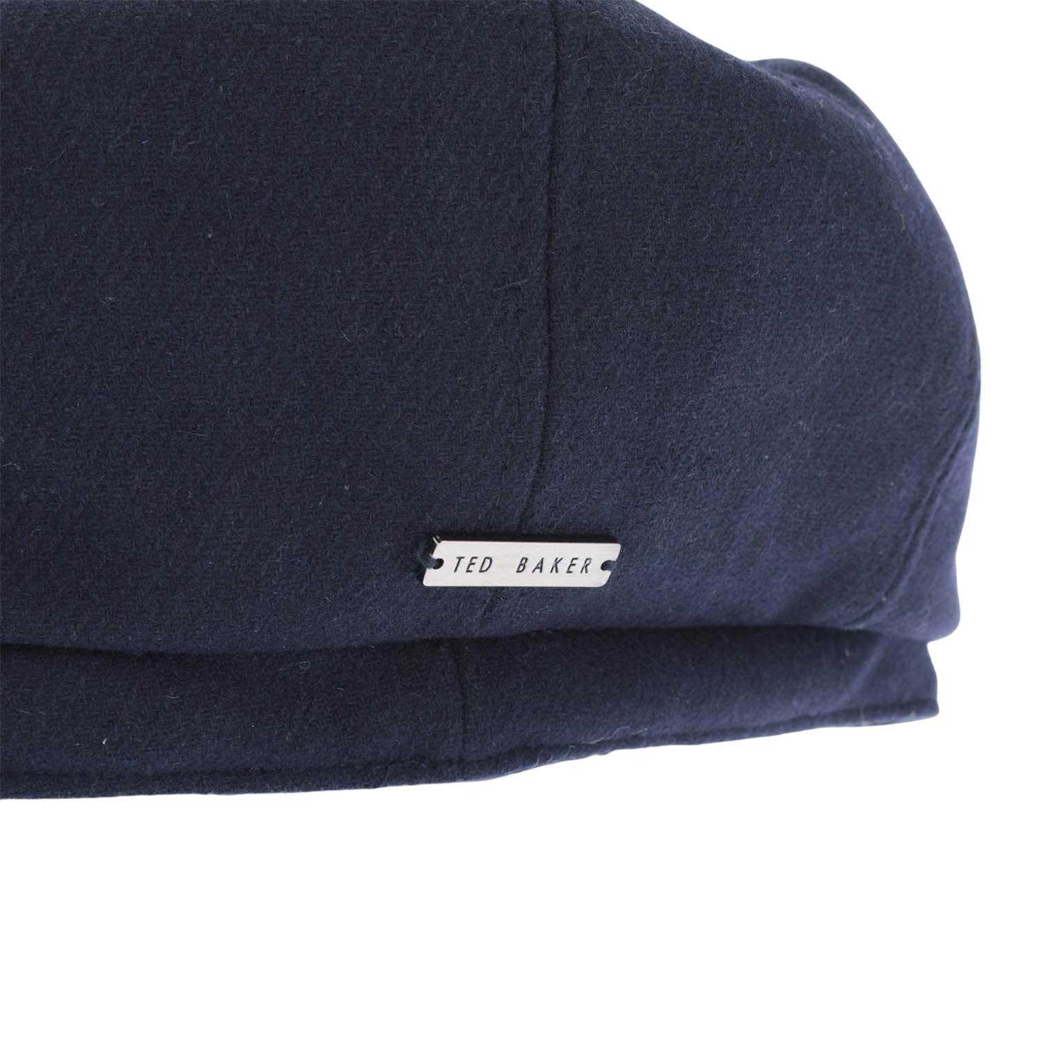 Navy - Side - Ted Baker Mens Elijaah Wool Baker Boy Cap