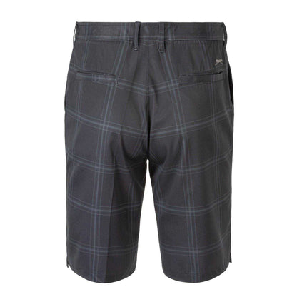 Charcoal - Back - Slazenger Mens Checked Golf Shorts