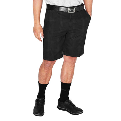 Charcoal - Lifestyle - Slazenger Mens Checked Golf Shorts