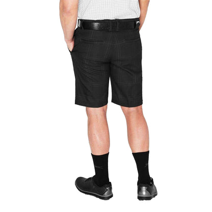 Charcoal - Pack Shot - Slazenger Mens Checked Golf Shorts