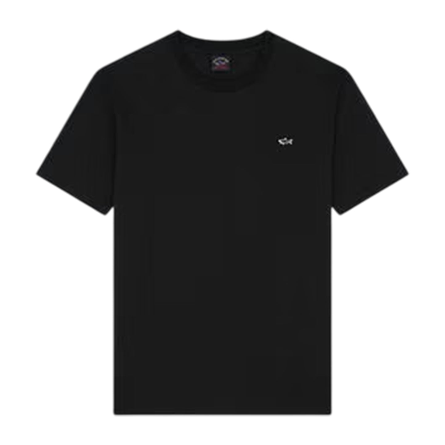 Black - Front - Paul & Shark Mens Badge Cotton Crew Neck Regular T-Shirt