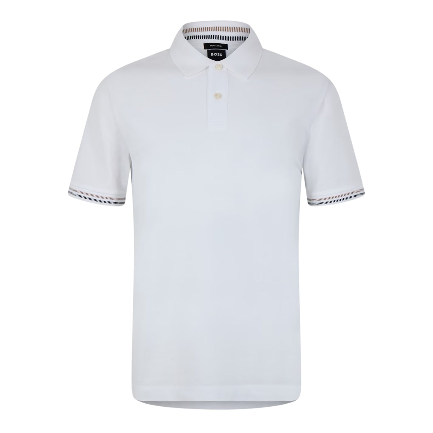 White - Front - Boss Mens Regular Polo Shirt
