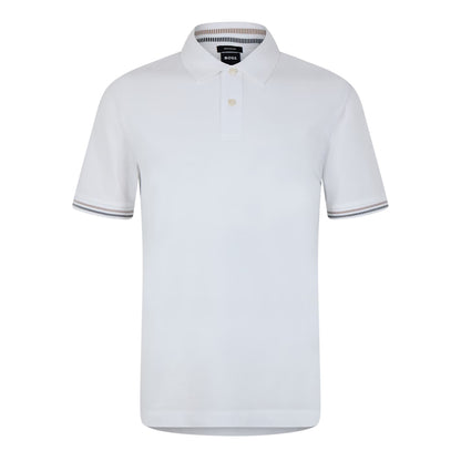 White - Front - Boss Mens Regular Polo Shirt
