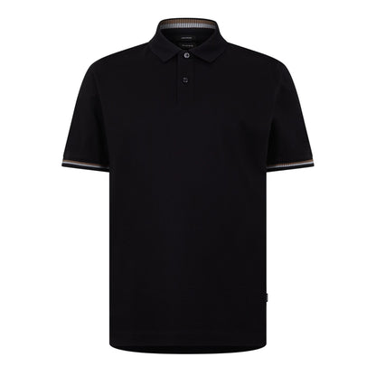 Black - Front - Boss Mens Regular Polo Shirt