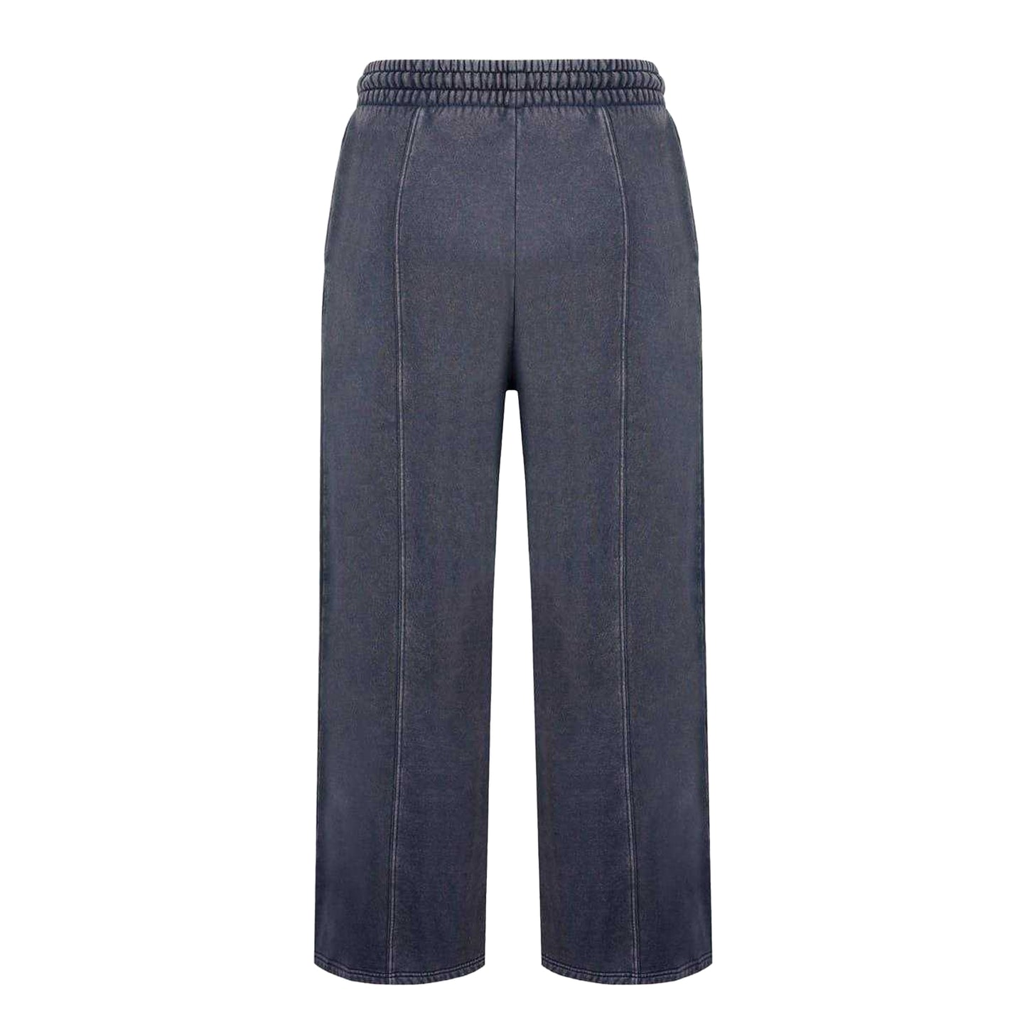 Grey - Back - Firetrap Womens-Ladies Washed Stitched Wide Leg Sweatpants