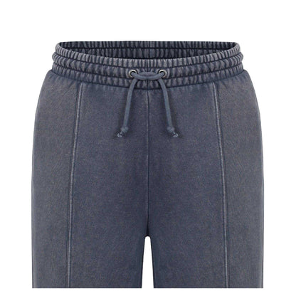 Grey - Side - Firetrap Womens-Ladies Washed Stitched Wide Leg Sweatpants