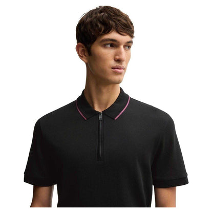 Black - Side - Boss Mens Regular Polo Shirt