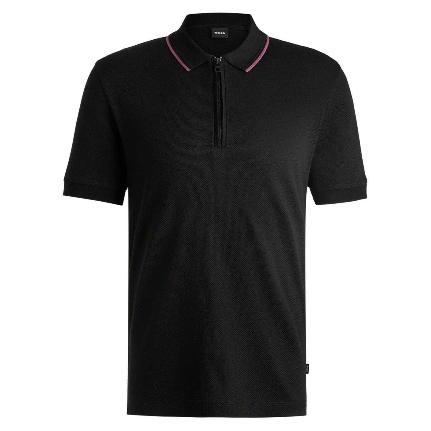 Black - Front - Boss Mens Regular Polo Shirt