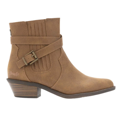 Rust - Side - Blowfish Womens-Ladies Lyah Buckle Western Boots