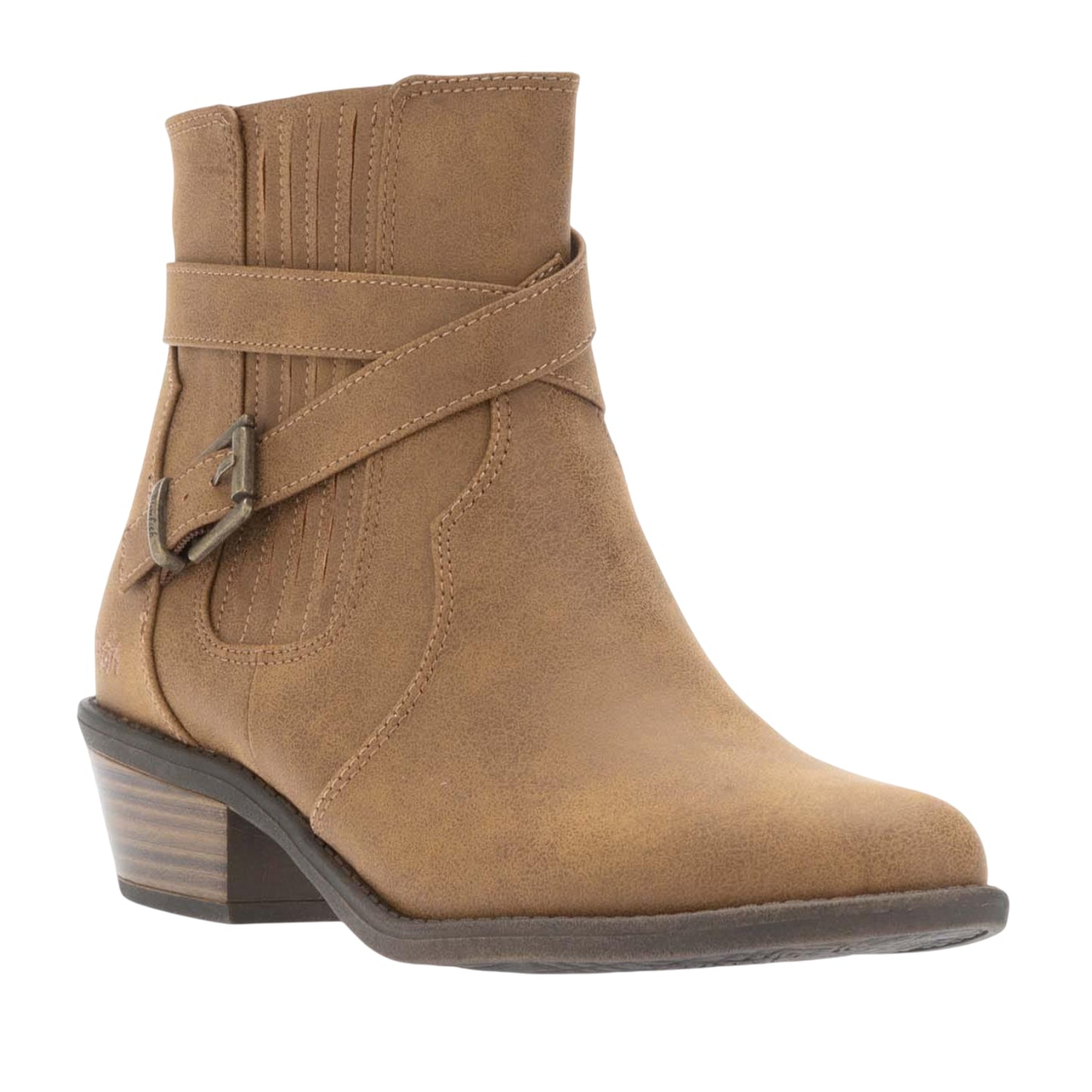 Rust - Front - Blowfish Womens-Ladies Lyah Buckle Western Boots