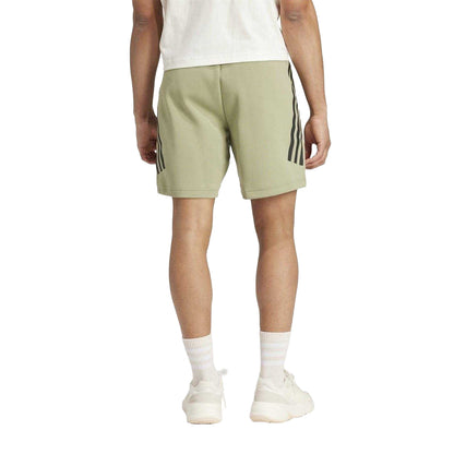 Green - Back - Adidas Mens Future Icons 3 Stripes Shorts