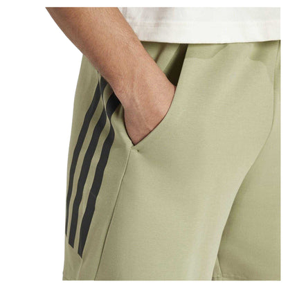 Green - Side - Adidas Mens Future Icons 3 Stripes Shorts