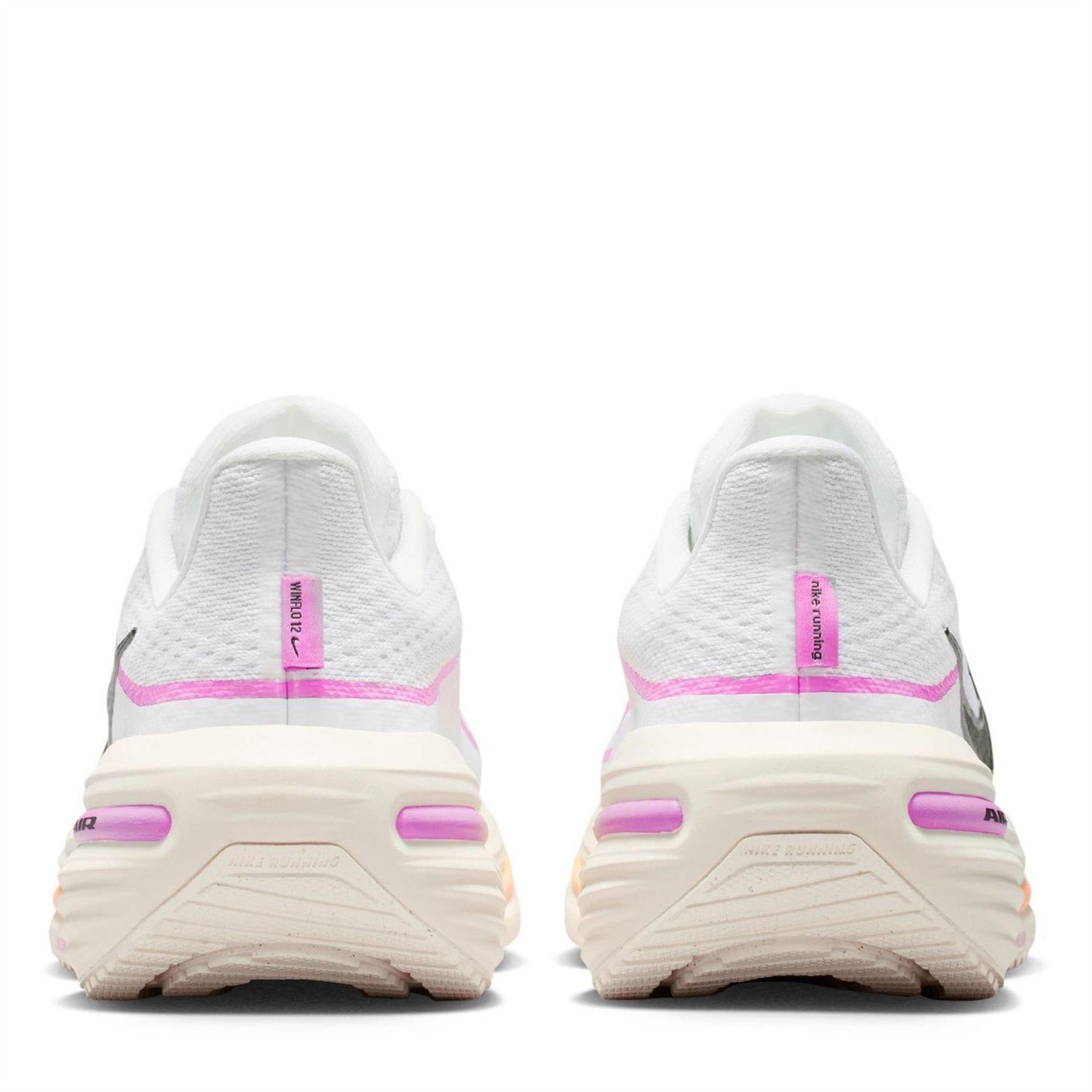 White-Tangerine - Pack Shot - Nike Womens-Ladies Winflo 12 Trainers