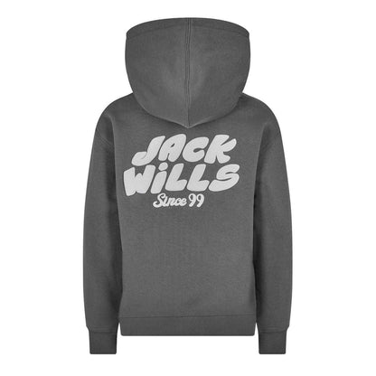 Dark Slate - Back - Jack Wills Childrens-Kids Back Print Logo Hoodie