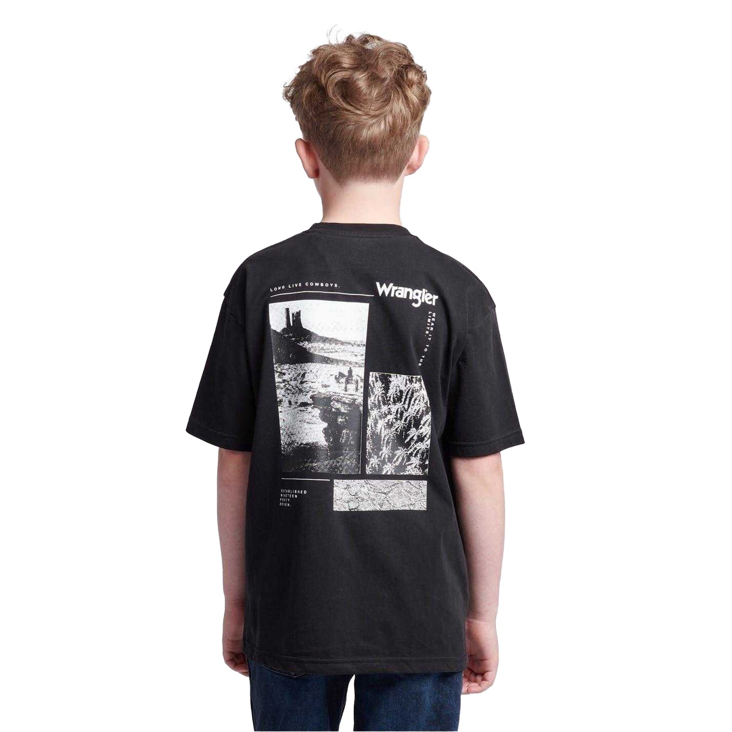 Black - Back - Wrangler Boys Graphic Regular T-Shirt