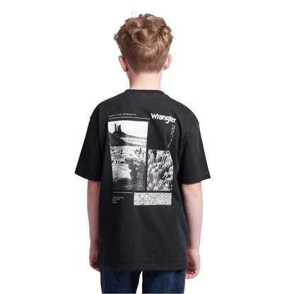 Black - Back - Wrangler Boys Graphic Regular T-Shirt