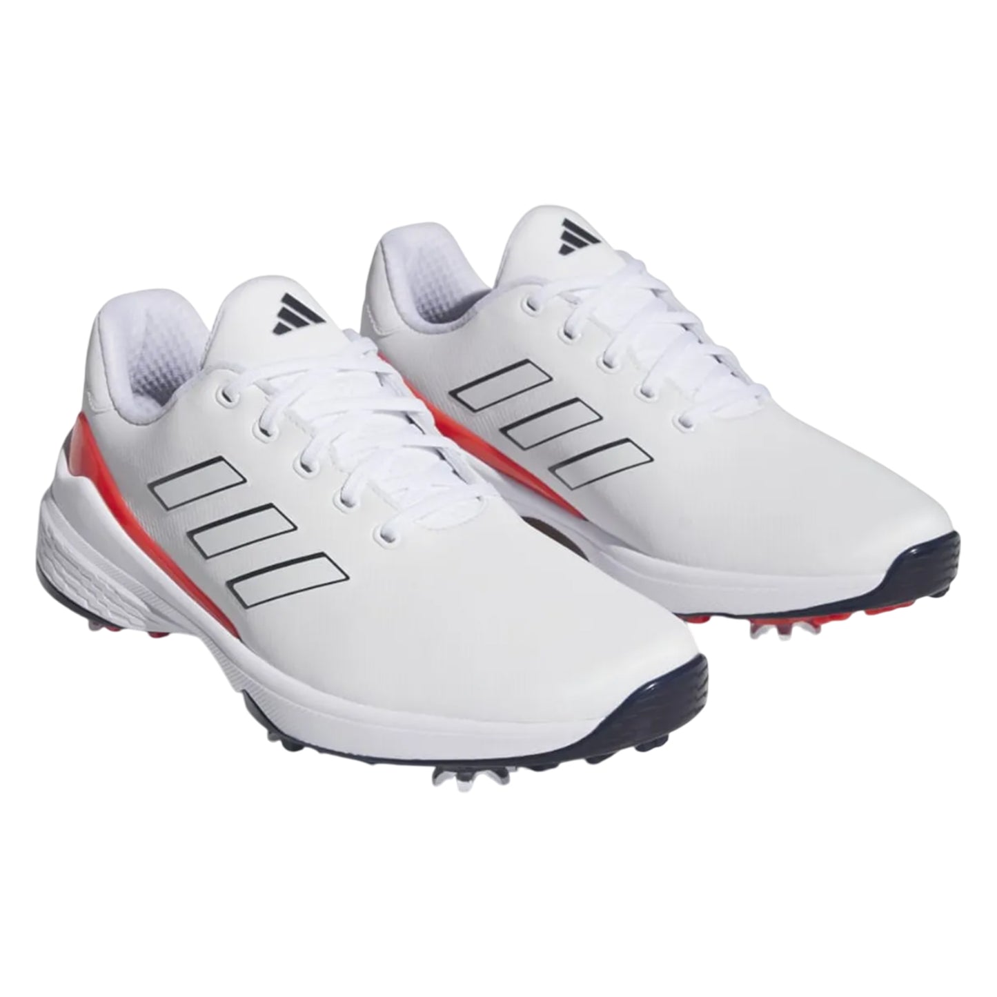 White - Front - Adidas Mens ZG23 Spiked Golf Shoes