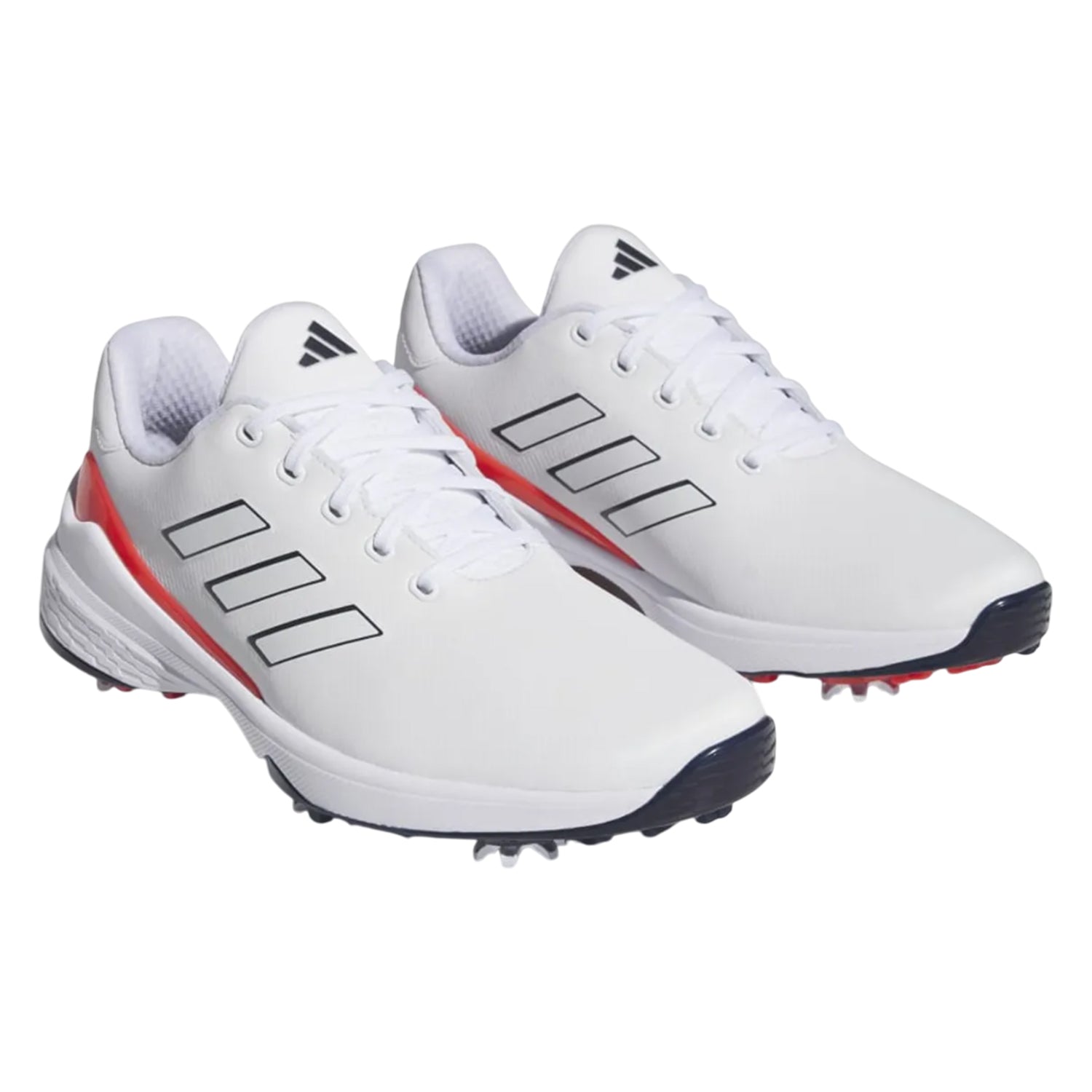 White - Front - Adidas Mens ZG23 Spiked Golf Shoes