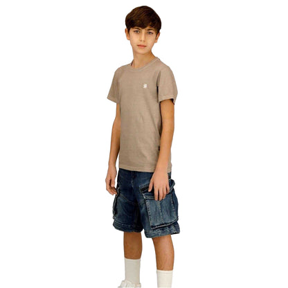 Elephant - Side - G-Star Childrens-Kids Embroidered Logo Regular T-Shirt