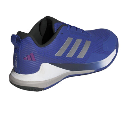 Blue-Silver - Back - Adidas Mens Novaflight 2 Indoor Court Trainers
