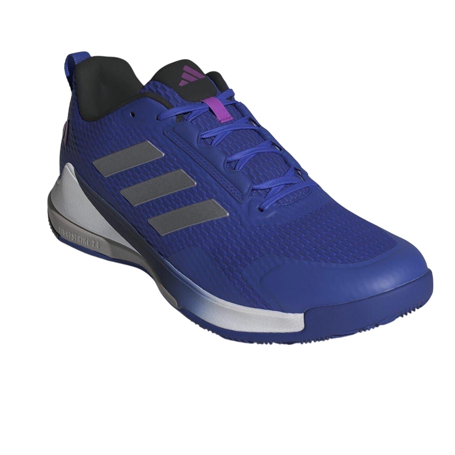 Blue-Silver - Lifestyle - Adidas Mens Novaflight 2 Indoor Court Trainers