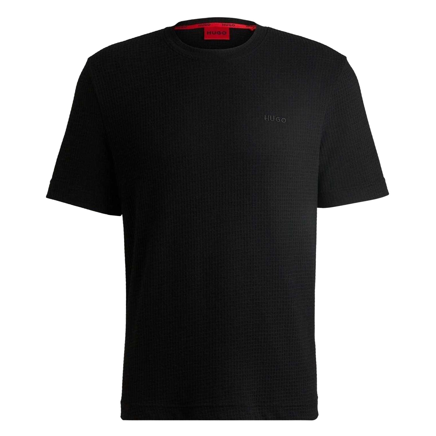 Black - Front - Hugo Mens Austin Crew Neck Regular T-Shirt