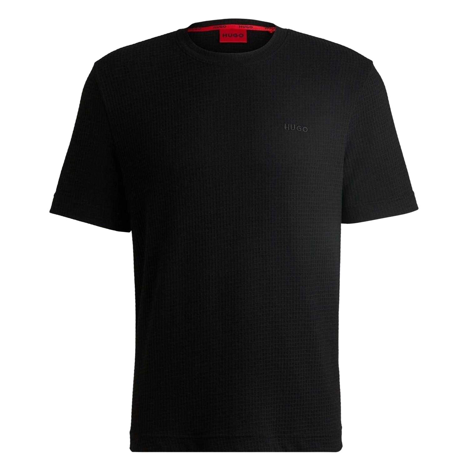 Black - Front - Hugo Mens Austin Crew Neck Regular T-Shirt
