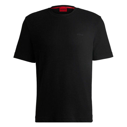 Black - Front - Hugo Mens Austin Crew Neck Regular T-Shirt