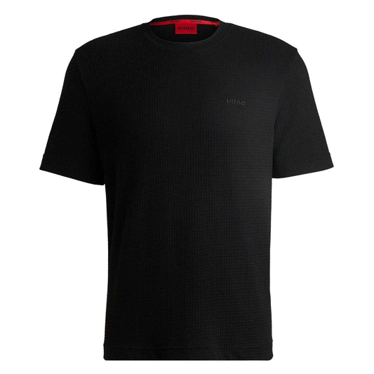 Black - Front - Hugo Mens Austin Crew Neck Regular T-Shirt