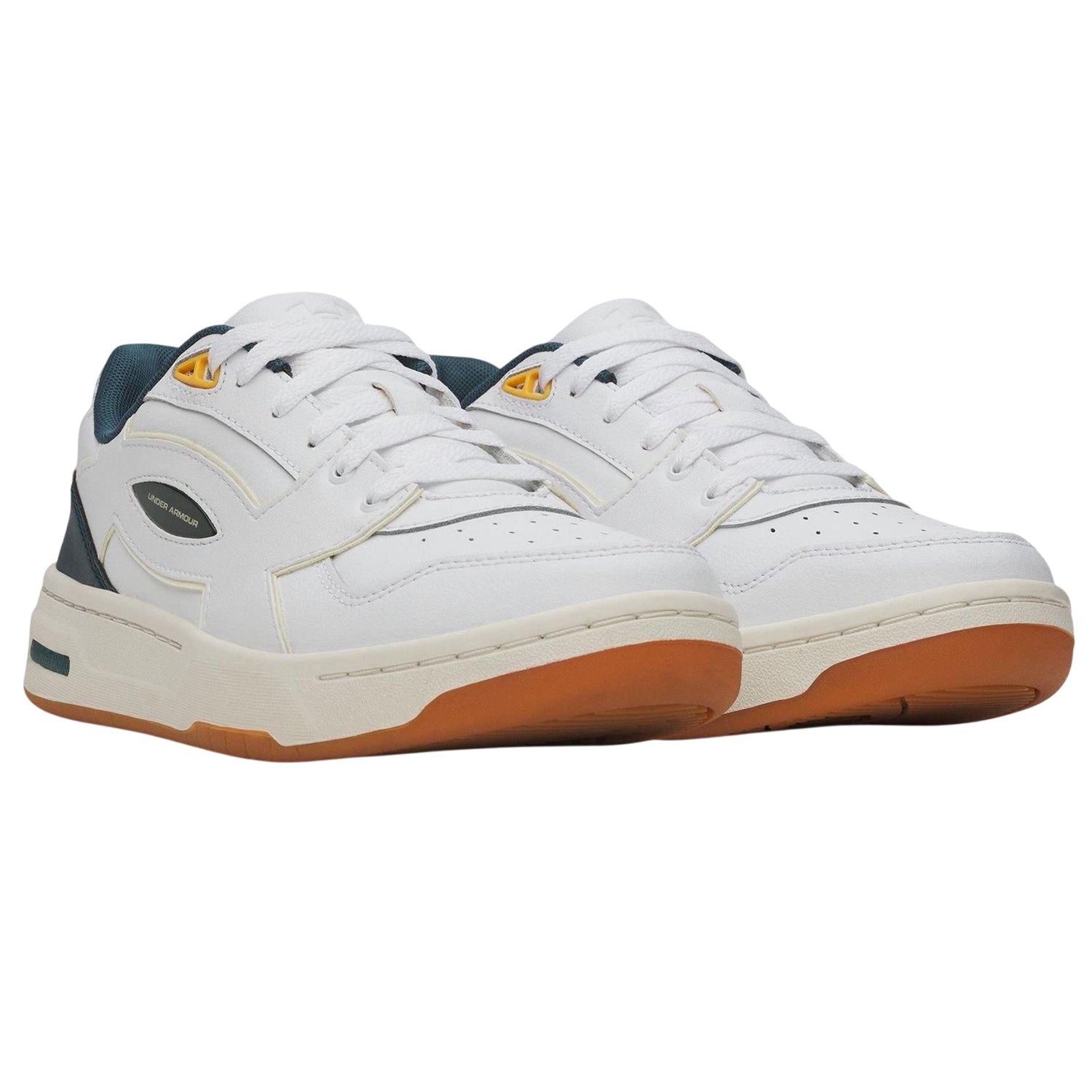 White-Green - Lifestyle - Under Armour Mens Low Cut Trainers