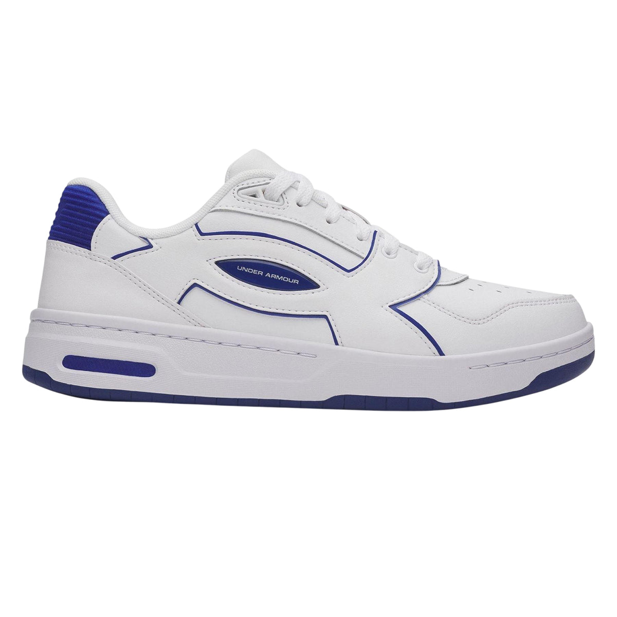 White-Royal Blue - Front - Under Armour Mens Low Cut Trainers