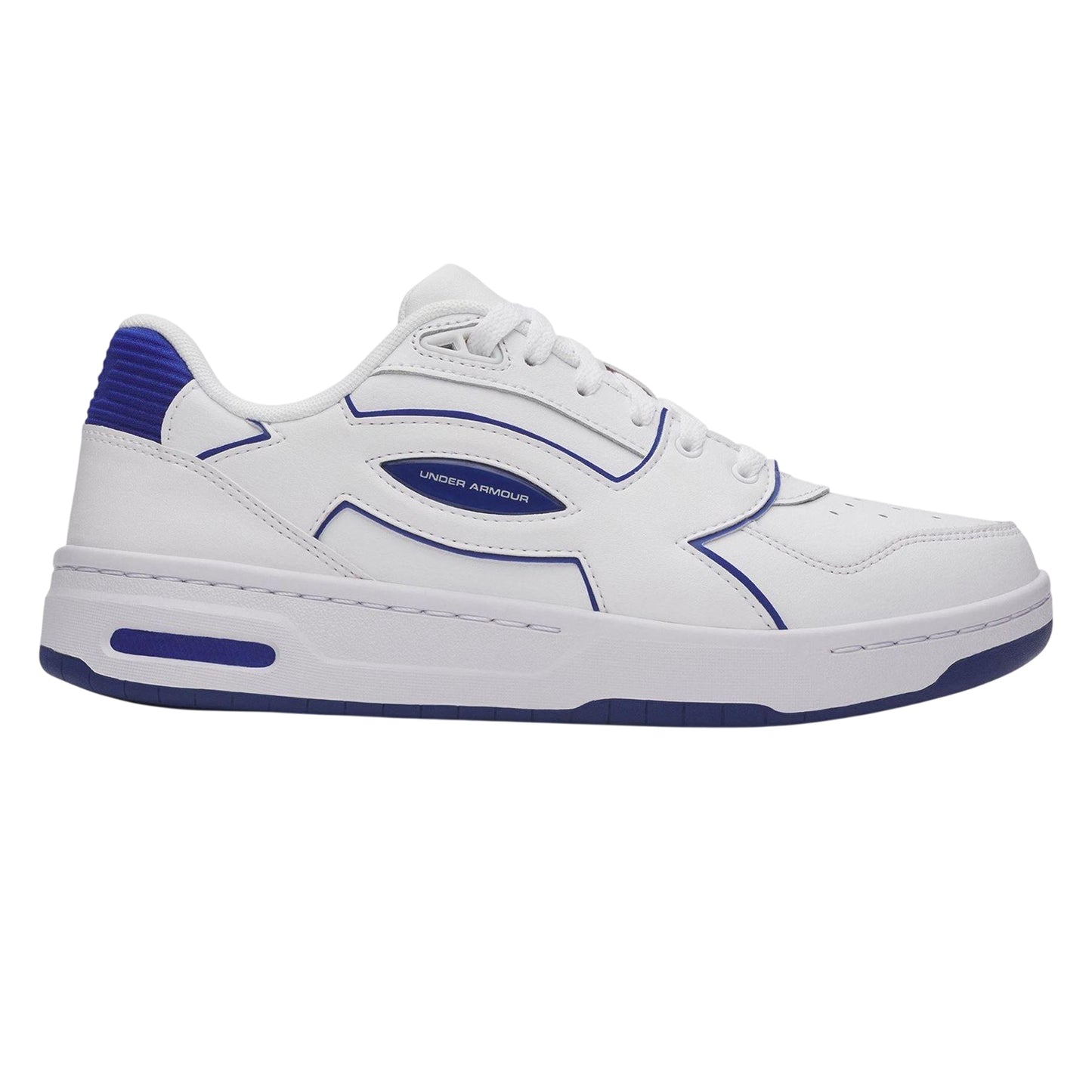 White-Royal Blue - Front - Under Armour Mens Low Cut Trainers