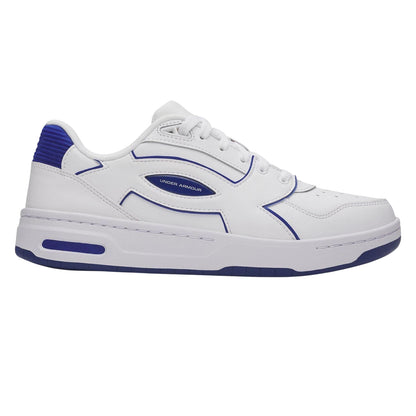 White-Royal Blue - Front - Under Armour Mens Low Cut Trainers