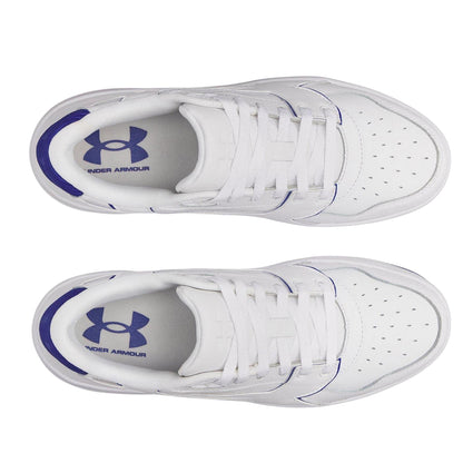 White-Royal Blue - Side - Under Armour Mens Low Cut Trainers