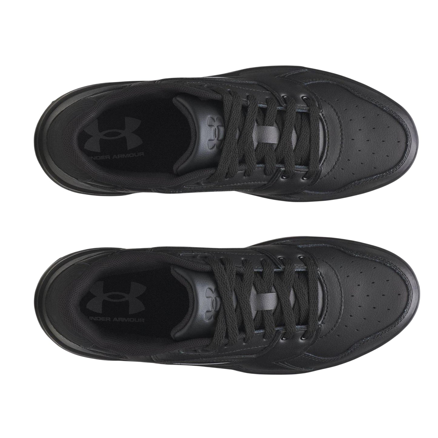 Black-Grey - Side - Under Armour Mens Low Cut Trainers