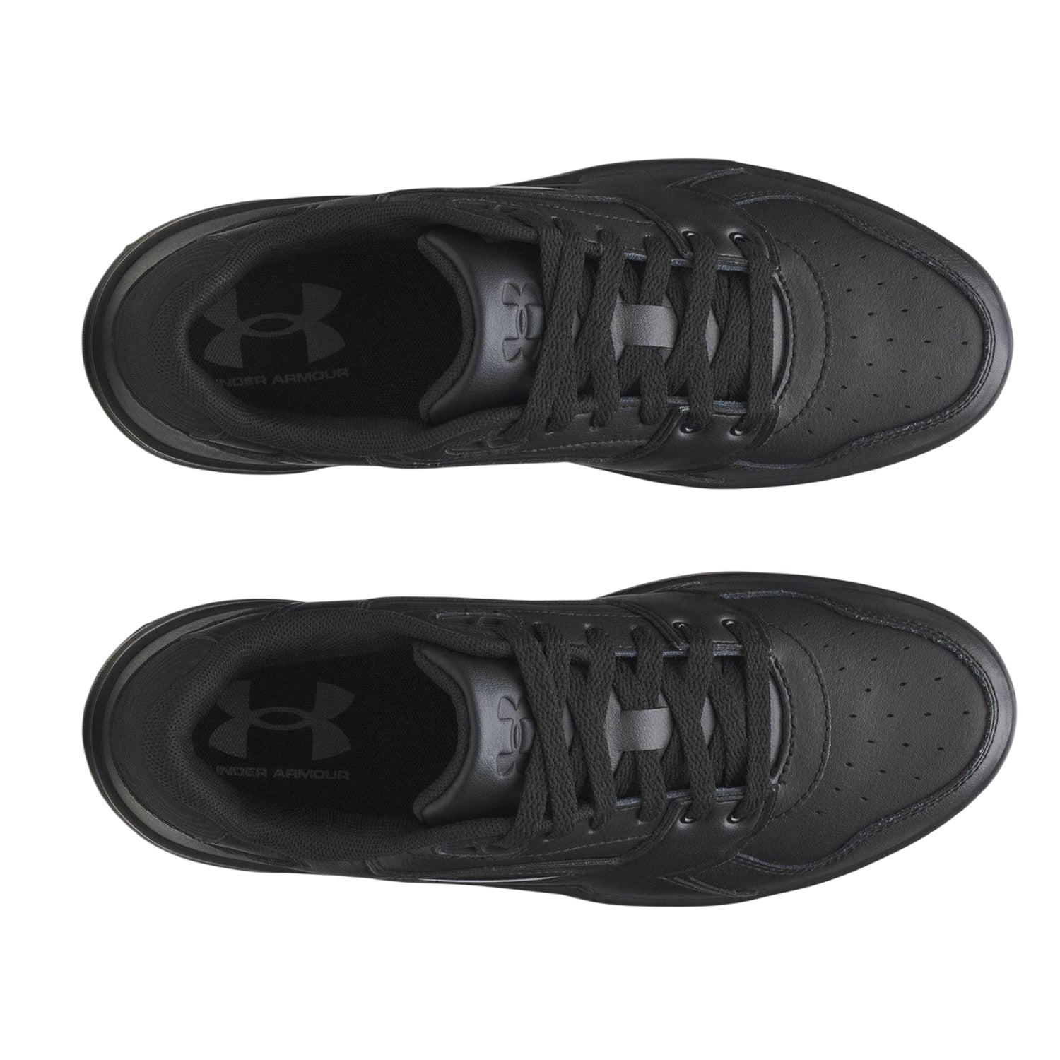 Black-Grey - Side - Under Armour Mens Low Cut Trainers