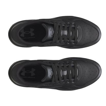 Black-Grey - Side - Under Armour Mens Low Cut Trainers