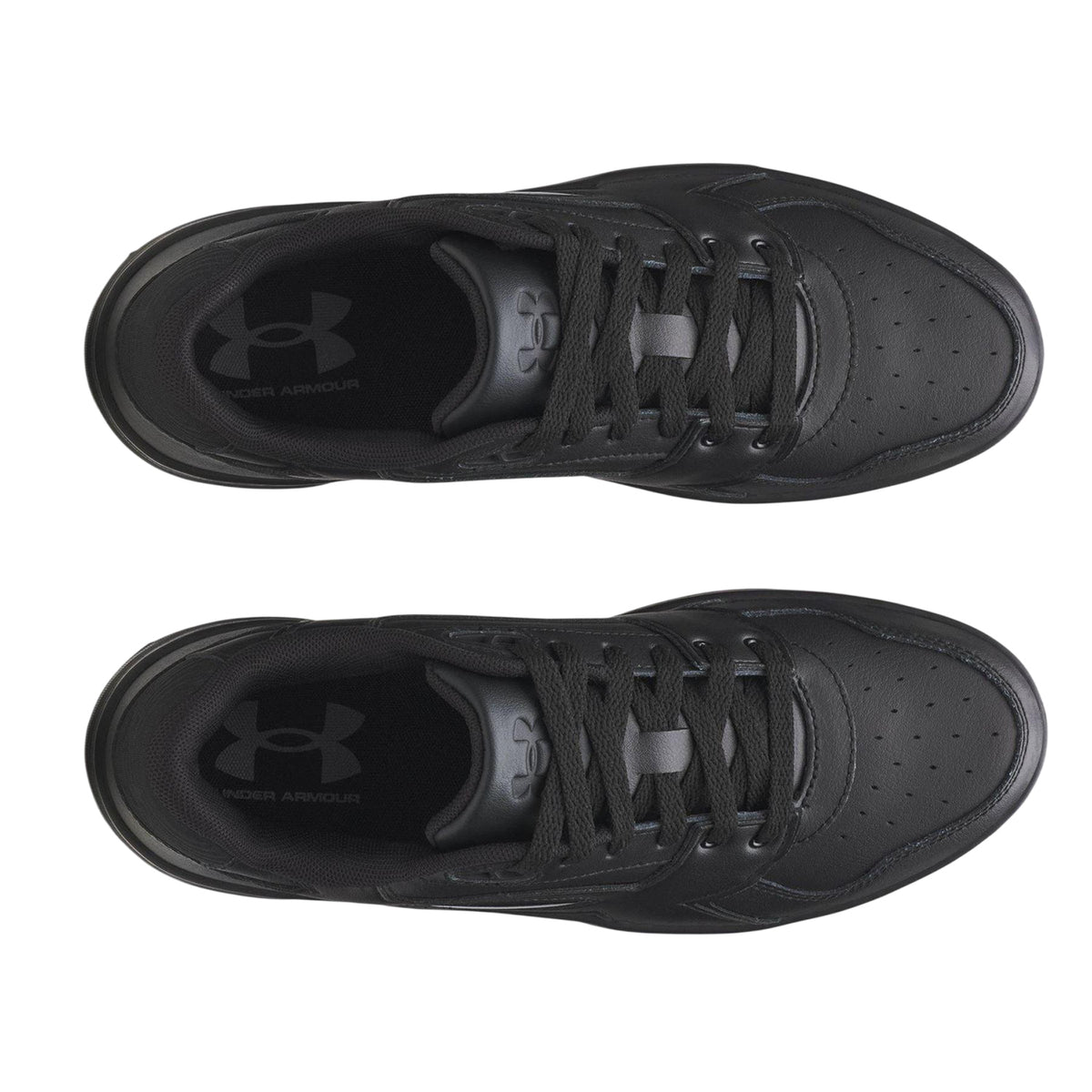 Black-Grey - Side - Under Armour Mens Low Cut Trainers