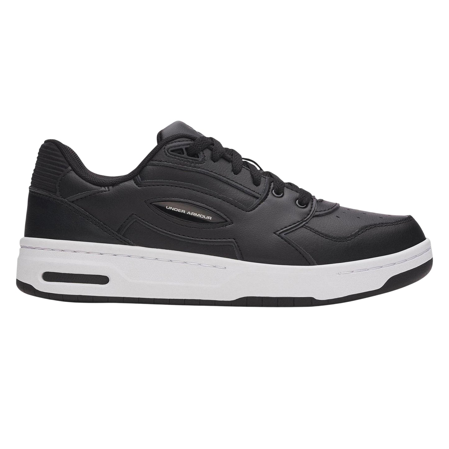 Black-White - Front - Under Armour Mens Low Cut Trainers