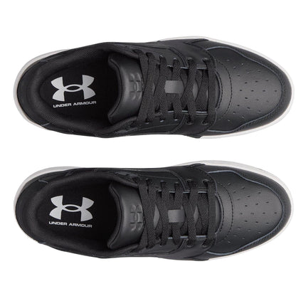 Black-White - Side - Under Armour Mens Low Cut Trainers