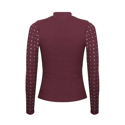Fig - Back - Biba Womens-Ladies Diamante Ribbed Track Top