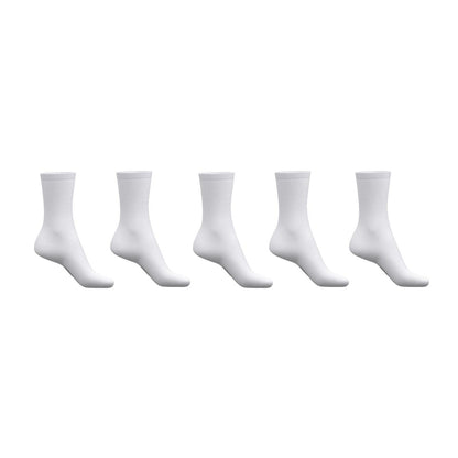 White - Front - Jack Wills Mens Logo Crew Socks (Pack of 5)