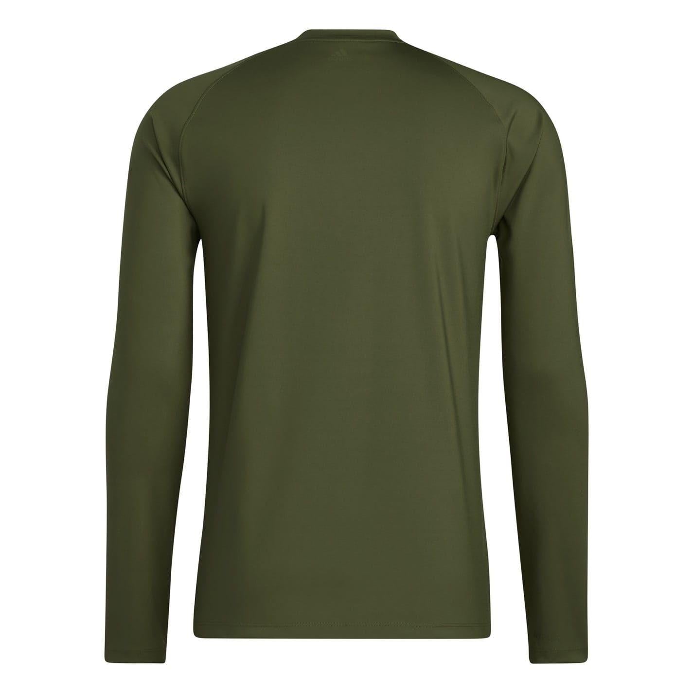 Green - Back - Adidas Mens Originals Crew Neck Regular Long-Sleeved T-Shirt