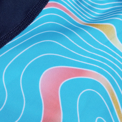 Navy - Pack Shot - Speedo Boys Digital Print V-Cut Swim Shorts