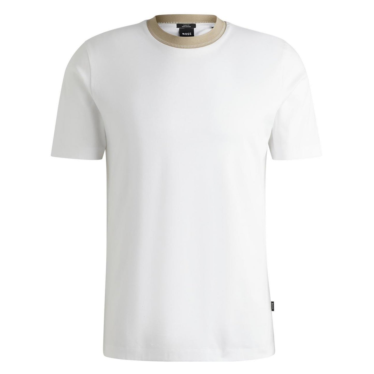 White - Front - Boss Mens Crew Neck Regular T-Shirt