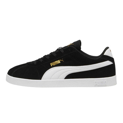 Black-White - Back - Puma Mens Club II Suede Flat Trainers