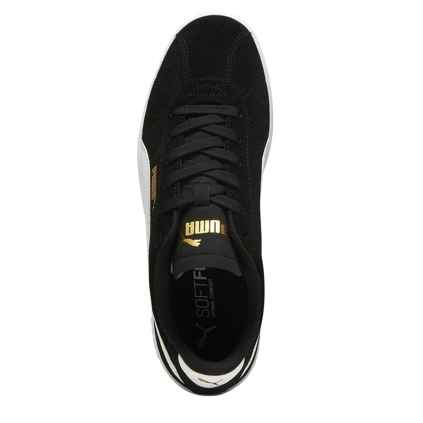 Black-White - Side - Puma Mens Club II Suede Flat Trainers