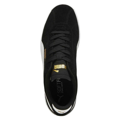 Black-White - Side - Puma Mens Club II Suede Flat Trainers