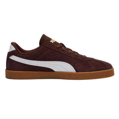 Chocolate-Light - Front - Puma Mens Club II Suede Flat Trainers
