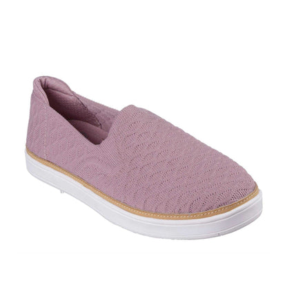 Pink - Front - Skechers Womens-Ladies Coast Drive Textured Loafers